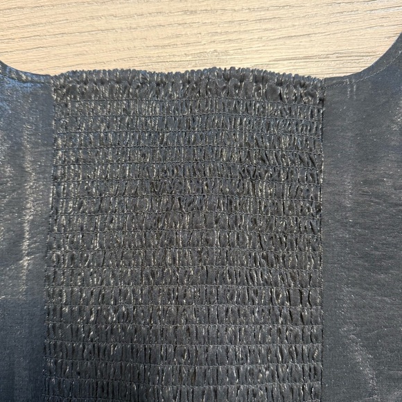 WAYF Black Cropped Corset Boning Button Up Top Sz Small Night Out Square Neck - Picture 7 of 8